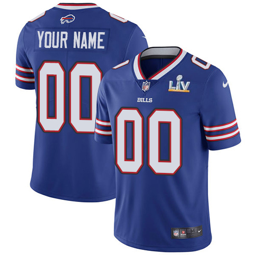 Men's Buffalo Bills Blue NFL ACTIVE PLAYER Custom 2021 Super Bowl LV Limited Stitched Jersey